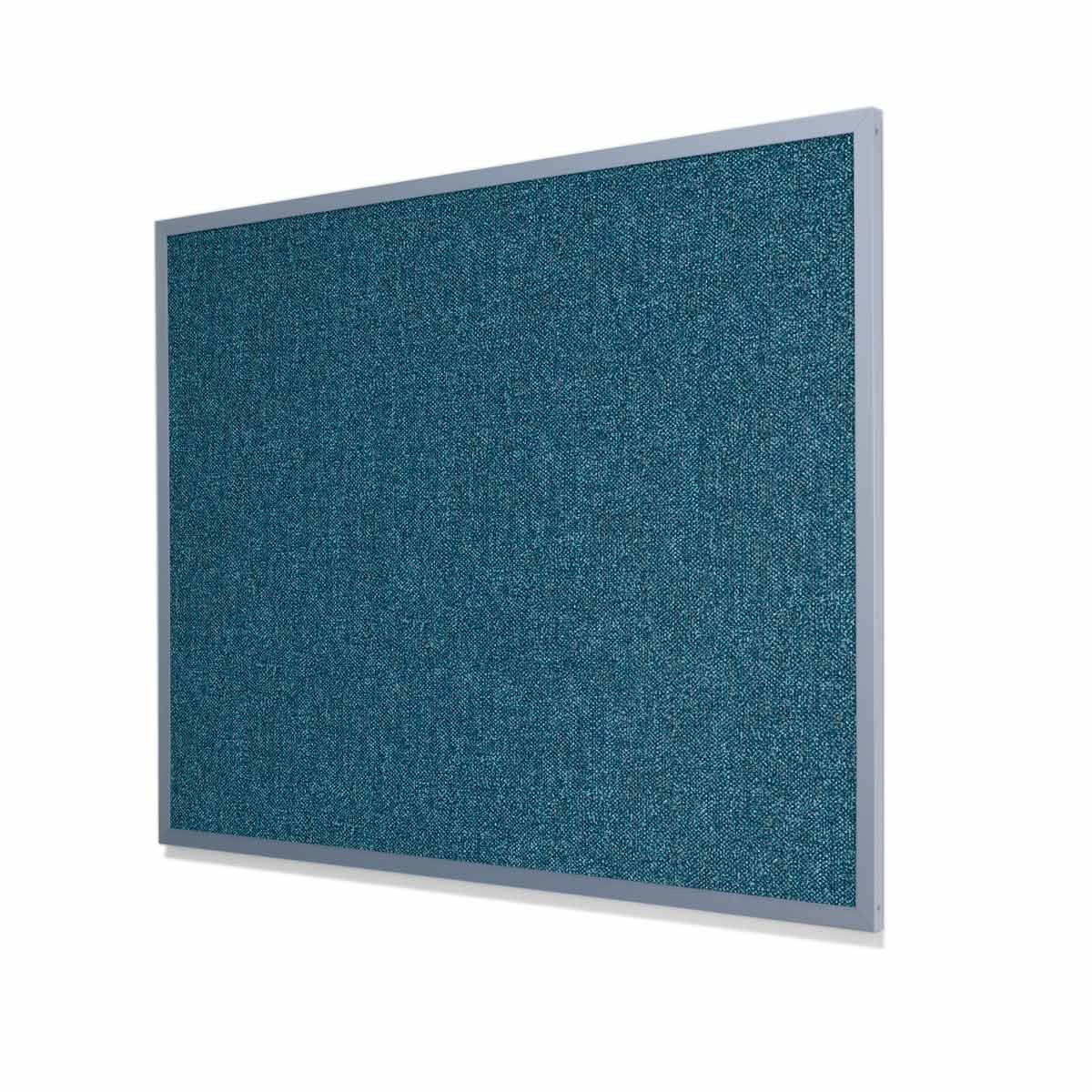 Type II Woven Vinyl Koroseal Linden II Ocean Cork Board with Heavy Aluminum Frame